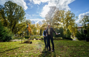 Tölgyfát ültettek Csik Ferenc emlékére a kaposvári Színházparkban