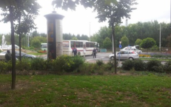 Busz koccant taxival