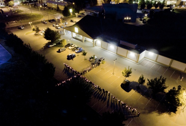 Kaposváron is tiltakoztak a Lidl keresztretusálása ellen