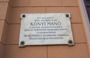 Száz éve kapott emléktáblát Kónyi Manó gyorsírónk