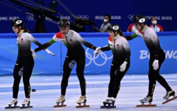 Bronzérmet nyert a téli olimpián a magyar rövidpályás gyorskorcsolya vegyes váltó