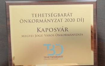 Tehetségbarát önkormányzat-díjat vehetett át Kaposvár