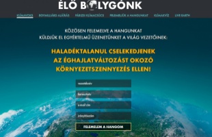 Indul a klímaváltozás elleni összefogás honlapja