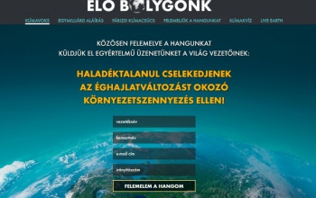 Indul a klímaváltozás elleni összefogás honlapja