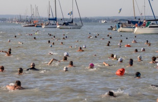 Több mint tízezren vettek részt a Balaton-átúszáson