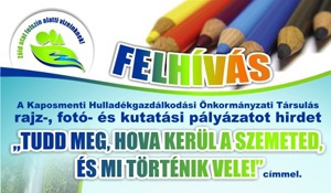 Tudd meg, hova kerül a szemeted, és mi történik vele! - pályázat