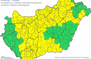 Elsőfokú riasztás van érvényben Somogy megyében