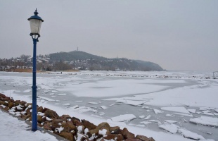 Téli séta a Balaton partján