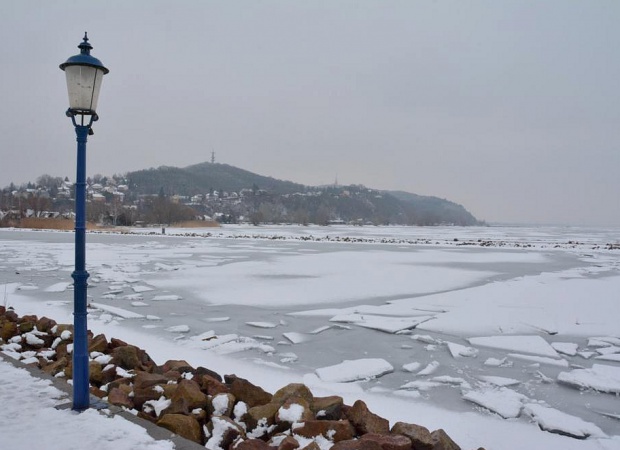Téli séta a Balaton partján