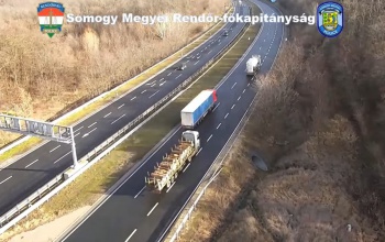 Az M7-es autópályán is bevetették a drónokat - ellenőrizték a kamionokat