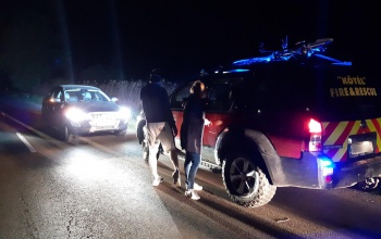 Mély árokban találták meg a kerékpáros férfit a 66-os úton