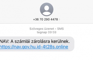Csalók küldenek a NAV nevében hamis értesítéseket