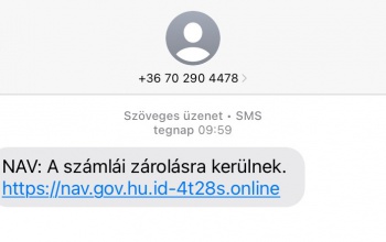 Csalók küldenek a NAV nevében hamis értesítéseket