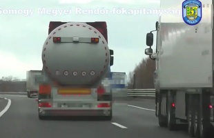 A kamionos előzéseket figyelték