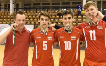 Kaposvári röplabdás fiúk az Európai Ifjúsági Olimpiai Fesztiválon
