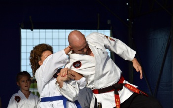 Ju-jitsu bemutató a kaposmérői falunapon