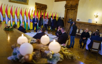 Az egyházak képviselőit fogadták a városháza dísztermében