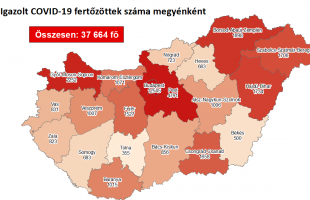 Somogy megyében 54 fővel nőtt a koronavírus-fertőzöttek száma