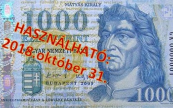 Október végéig lehet fizetni a régi 1000 forintos bankjegyekkel