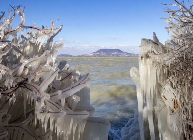Jeges a hangulat a Balaton partján