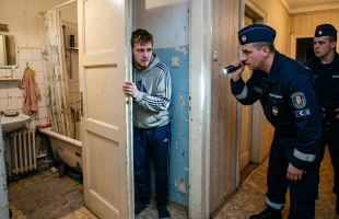 A fürdőszobaajtó mögé bújt a rendőrök elől a körözött férfi