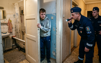 A fürdőszobaajtó mögé bújt a rendőrök elől a körözött férfi