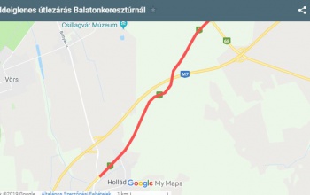 Rendezvény miatt ideiglenes útlezárás van érvényben a 7-es főúton