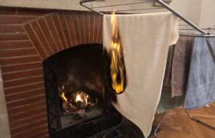 Lángolt a kályha környezete