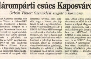 Harminc éve Kaposváron járt Orbán Viktor
