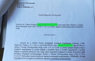 10 millióra perelte lapunk kiadóját Takács Richárd