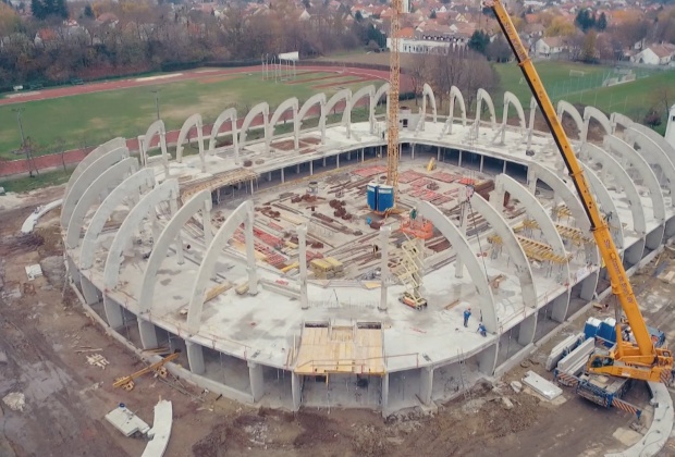 Így épült fel a Kaposvár Aréna