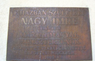 Nagy Imre első magyarországi emlékhelye