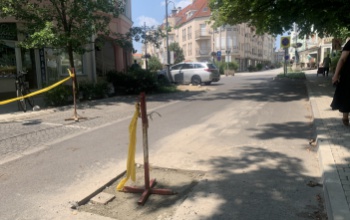 Útépítés a Teleki utcában