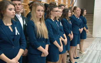 Szalagavató a katolikus gimnáziumban