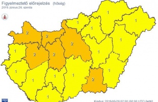 Elsőfokú figyelmeztetést adtak ki Somogyra a hőség miatt