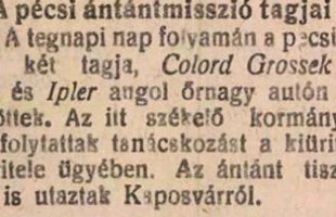 105 éve az antant tisztjei látogattak Kaposvárra