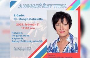 A hosszú élet titka – Előadás Dr. Mangó Gabriellával Kaposváron