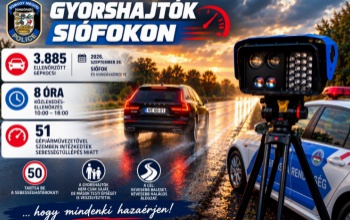 Nyolc óra alatt 3885 gépkocsi sebességét ellenőrizték