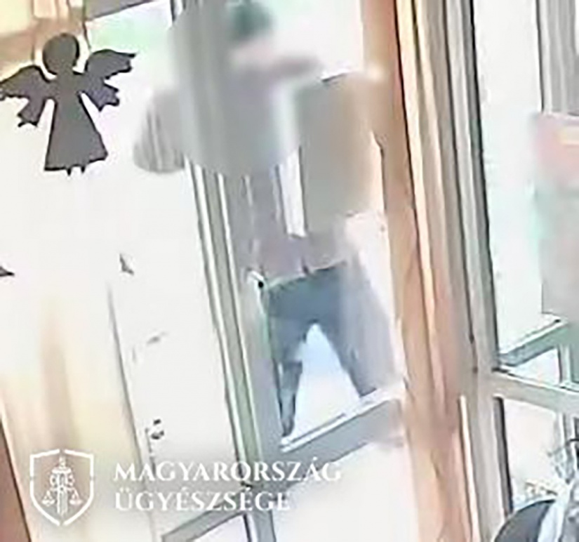 A biztonsági kamera felvétele a tettesről