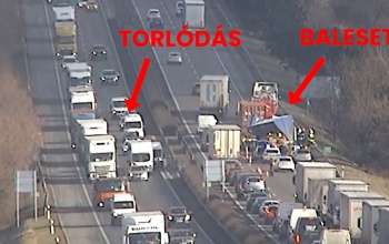 Bámészkodás miatt alakulnak ki torlódások, és történnek újabb balesetek az autópályákon - VIDEÓ