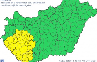 Széllökések veszélye miatt riaszt a meteorológiai szolgálat