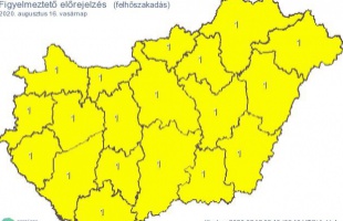 Vasárnap sem ússzuk meg, zivatarra és felhőszakadásra is számíthatunk