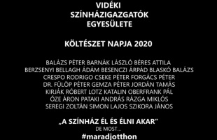 Költészet napja: a vidéki színházigazgatók mondanak verset