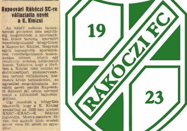 55 éve kapta vissza a nevét a Kaposvári Rákóczi