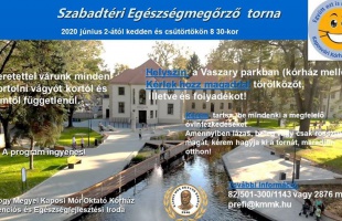 Elindult a kórház szabadtéri tornája a Vaszary parkban