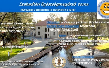 Elindult a kórház szabadtéri tornája a Vaszary parkban